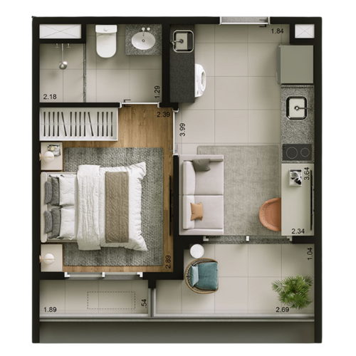 Finais 03, 04, 06, 07, 08, 10, 11, 14 - 27m²